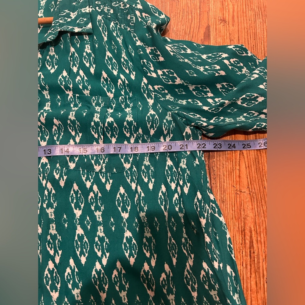 🔥 Gorgeous New Directions Teal and White Long Blouse size XL - Picture 11 of 12